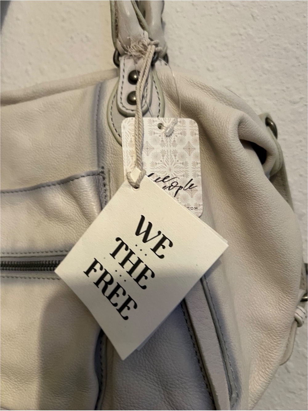 NWT Free People Baby Emerson Tote in color Salt - Picture 6 of 7